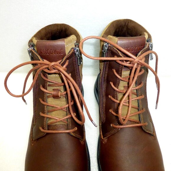Anodyne brown no 90 trail worker boots leather zip up 12XW main image 6